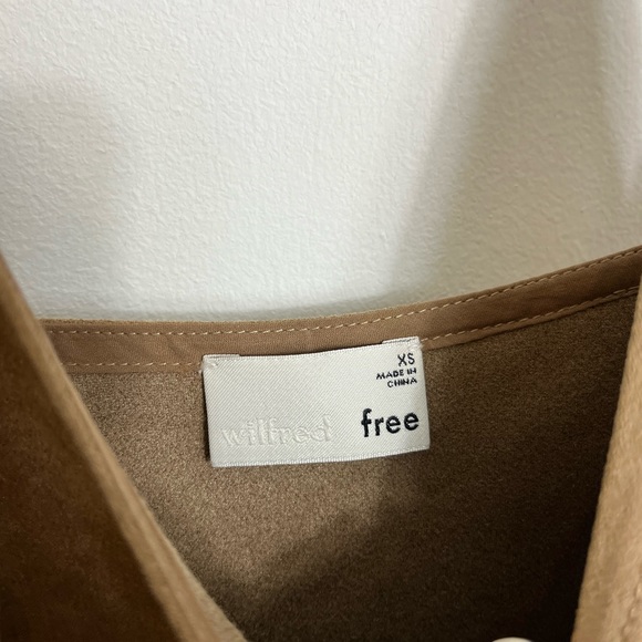 NWT Wilfred Free Aritzia Vivienne Camel Suede Dress Size XS - Picture 8 of 12